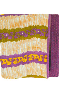 Kantha Large Throw Blanket