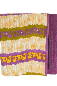 Kantha Large Throw Blanket