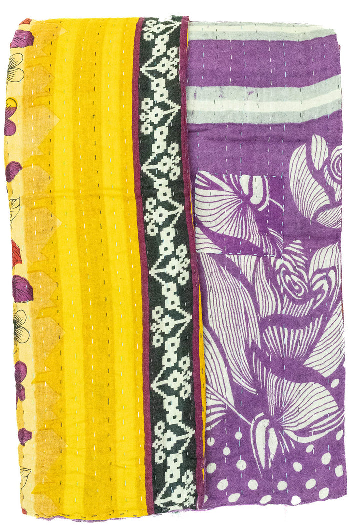 Kantha Throw Bed Quilt