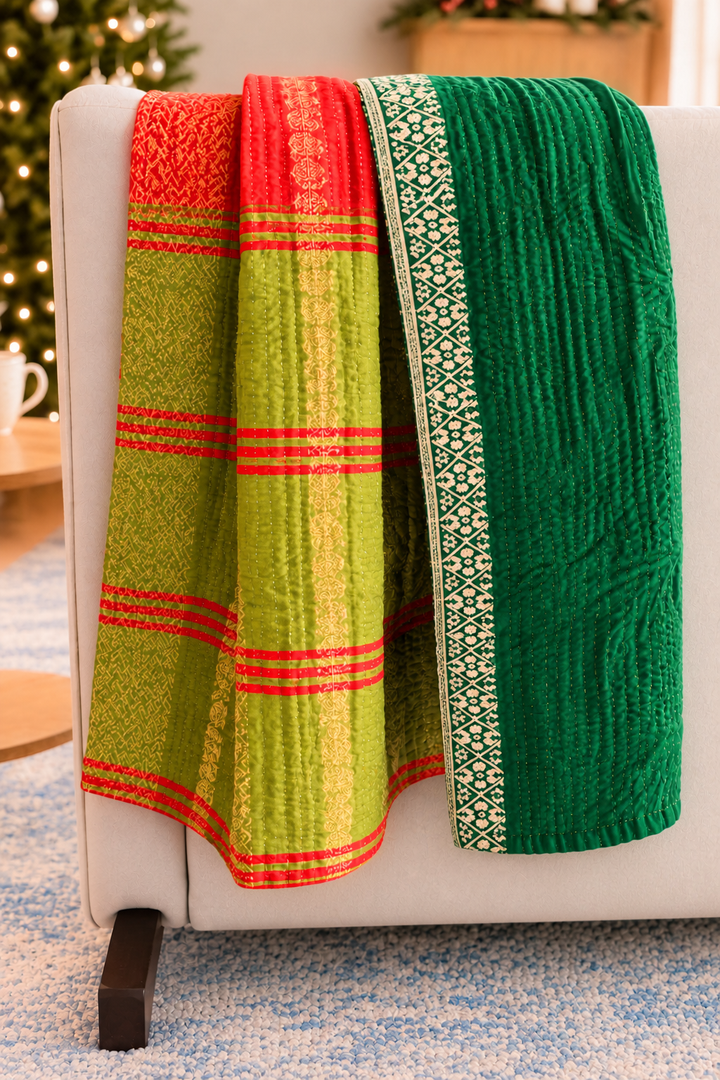 Frosty Silk Blend Holiday Throw