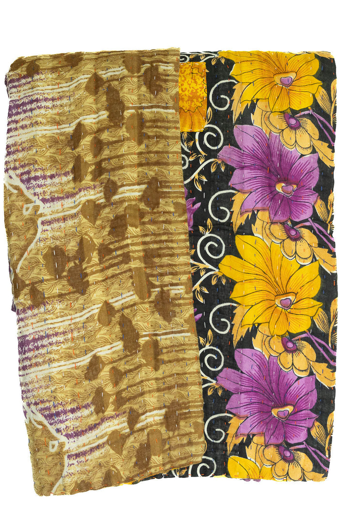 Kantha Throw Bed Quilt