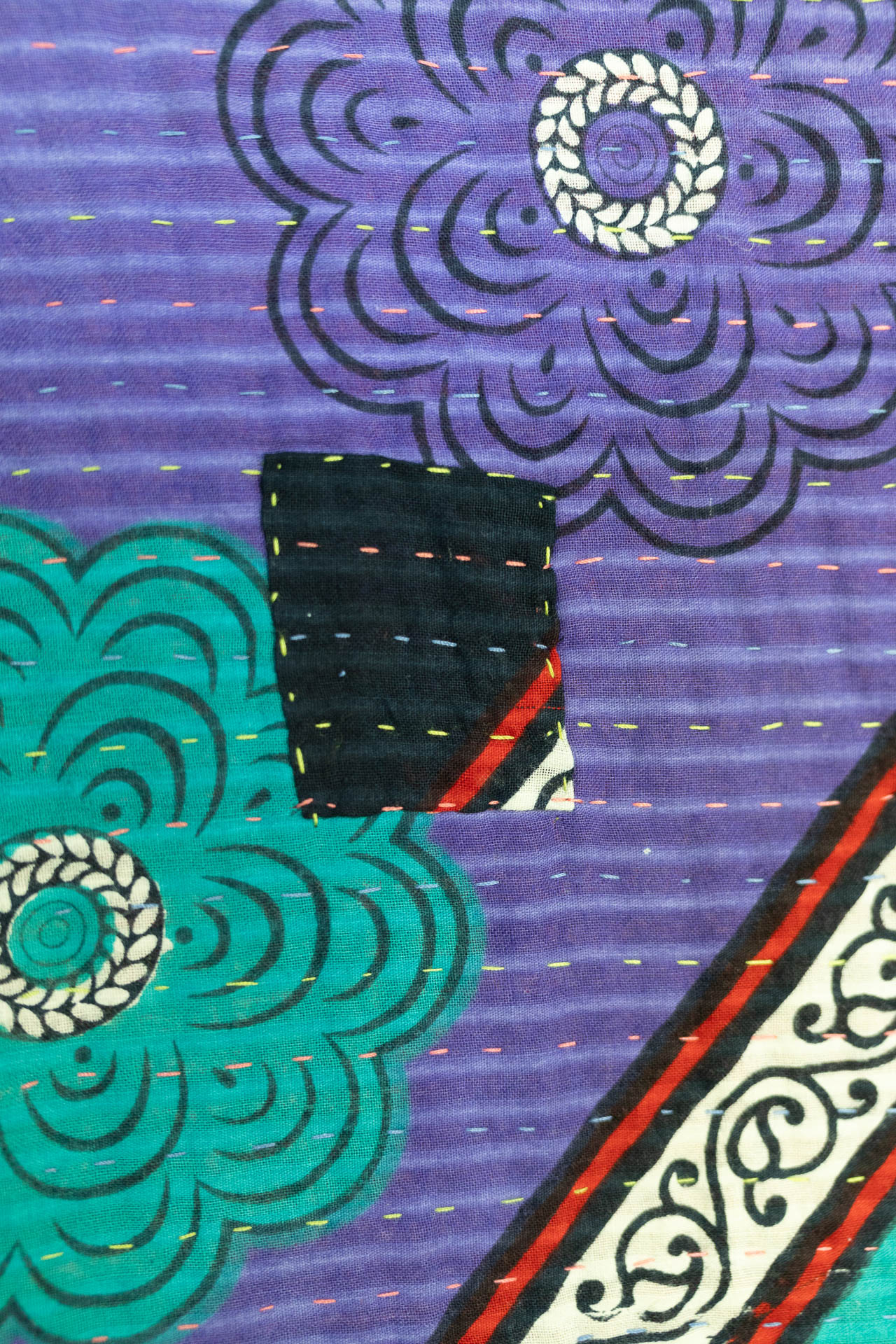 Kantha Throw Bed Quilt