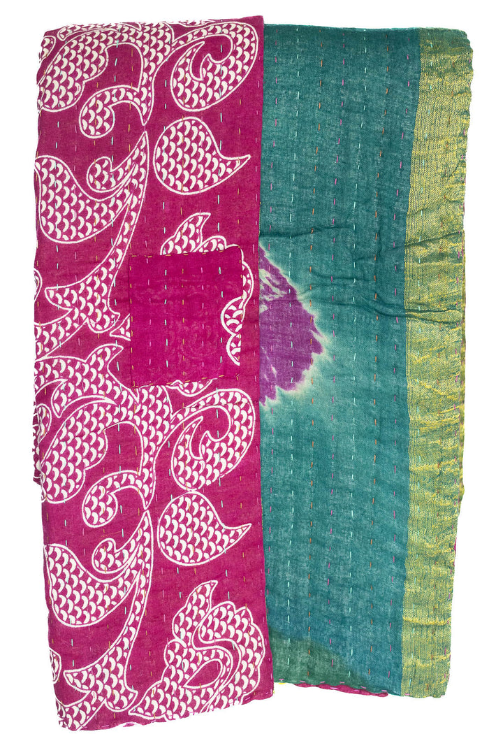 Kantha Throw Bed Quilt
