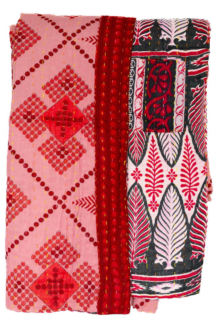 Kantha Throw Bed Quilt