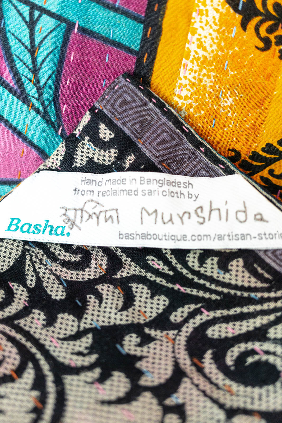 Glimmer Kantha Throw