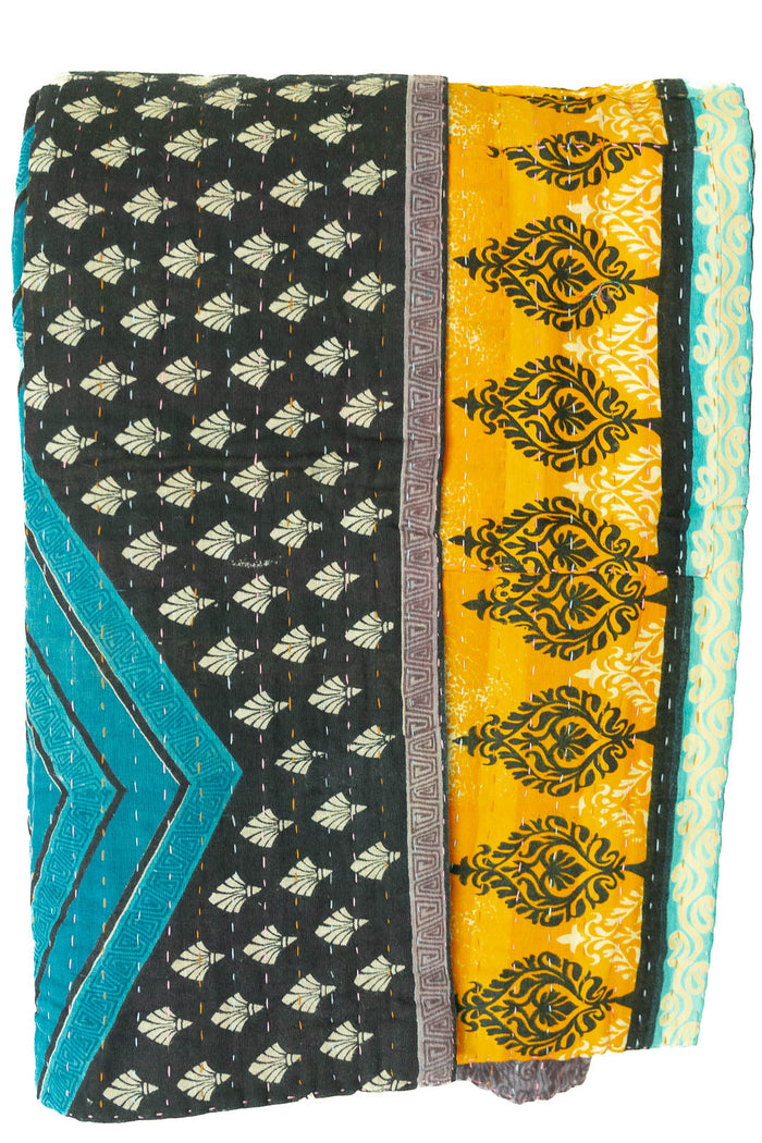 Kantha Throw Bed Quilt