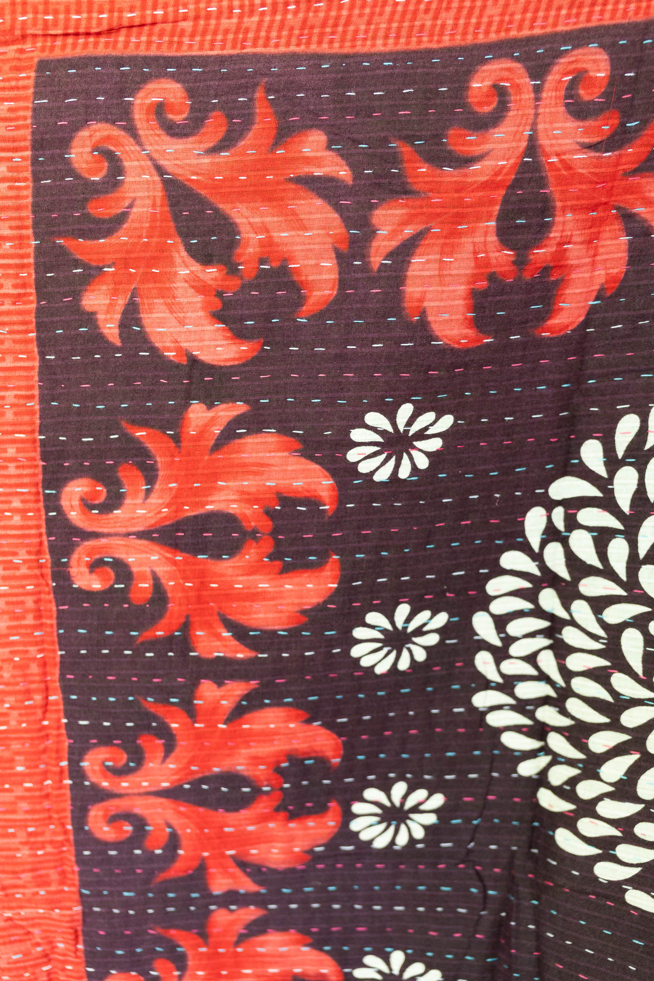 Kantha Throw Bed Quilt