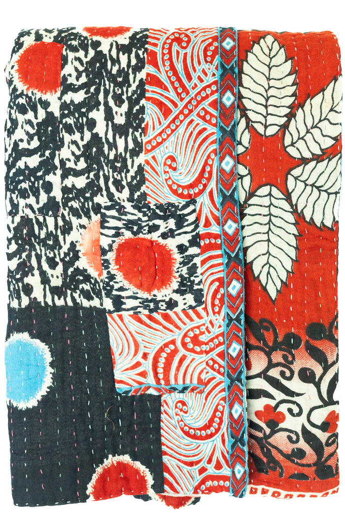 Kantha Throw Bed Quilt