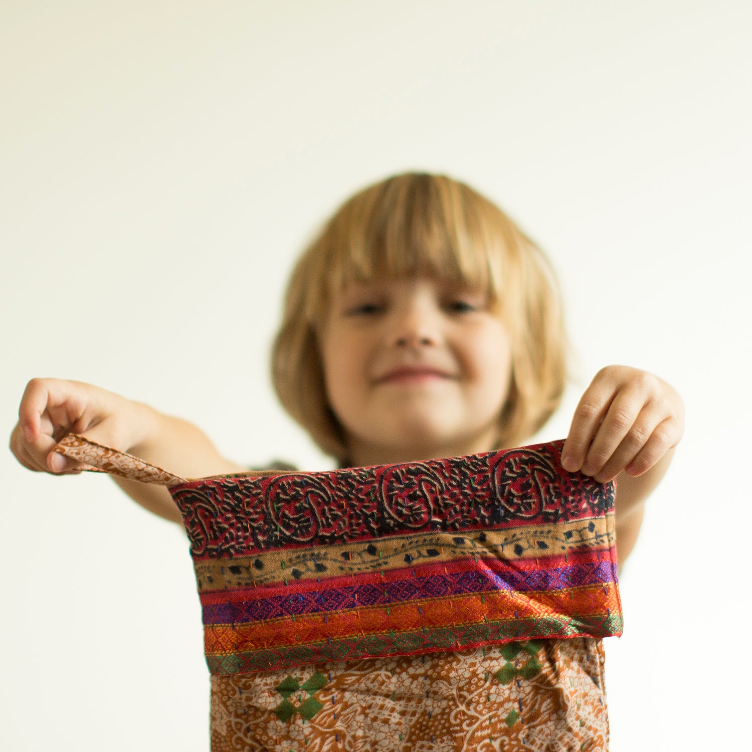 Kantha Holiday Stocking - Merry No. 11