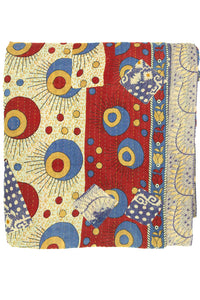 Kantha Large Throw Blanket