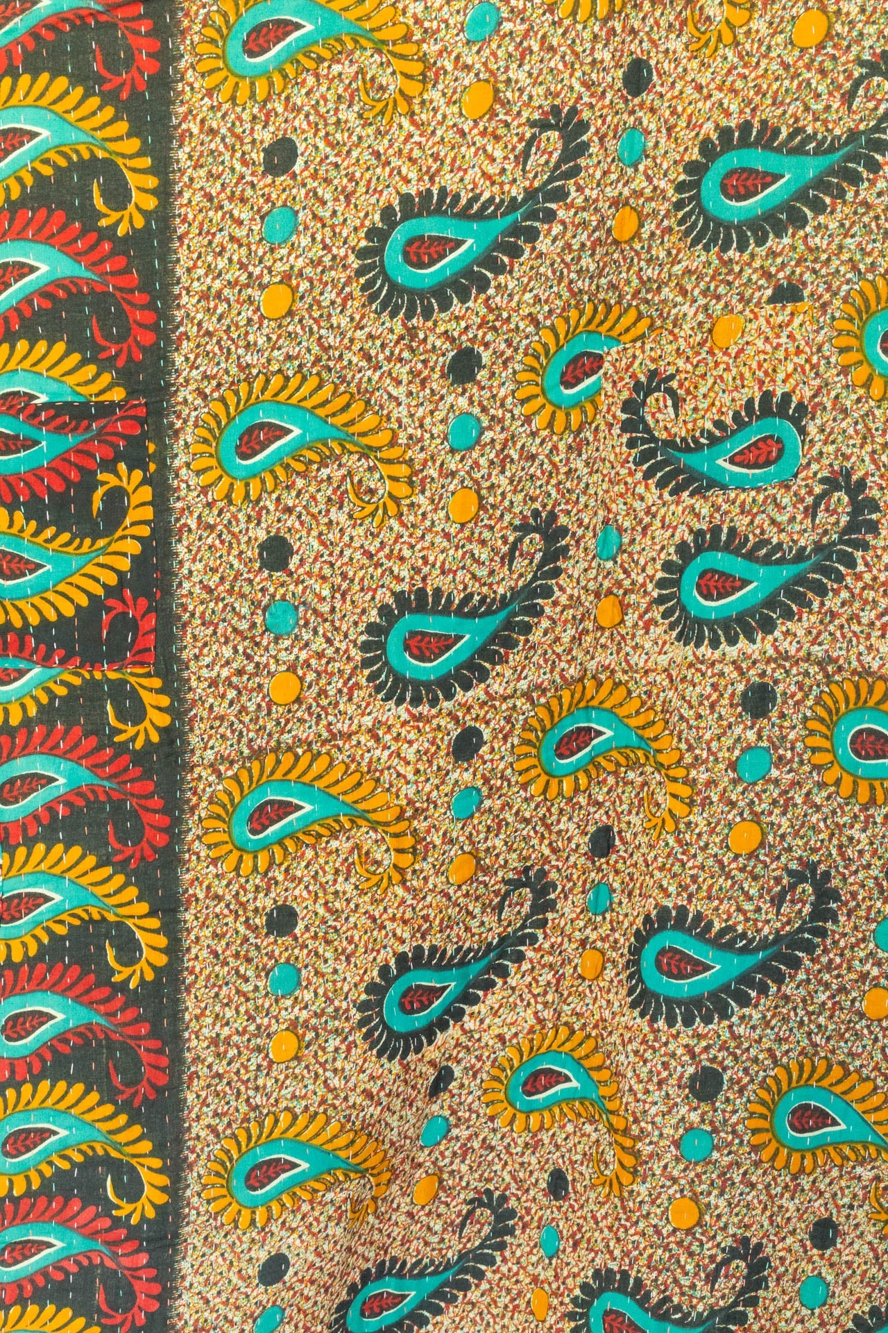 Kantha Large Throw Bed Quilt
