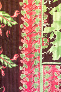 Kantha Large Throw Bed Quilt