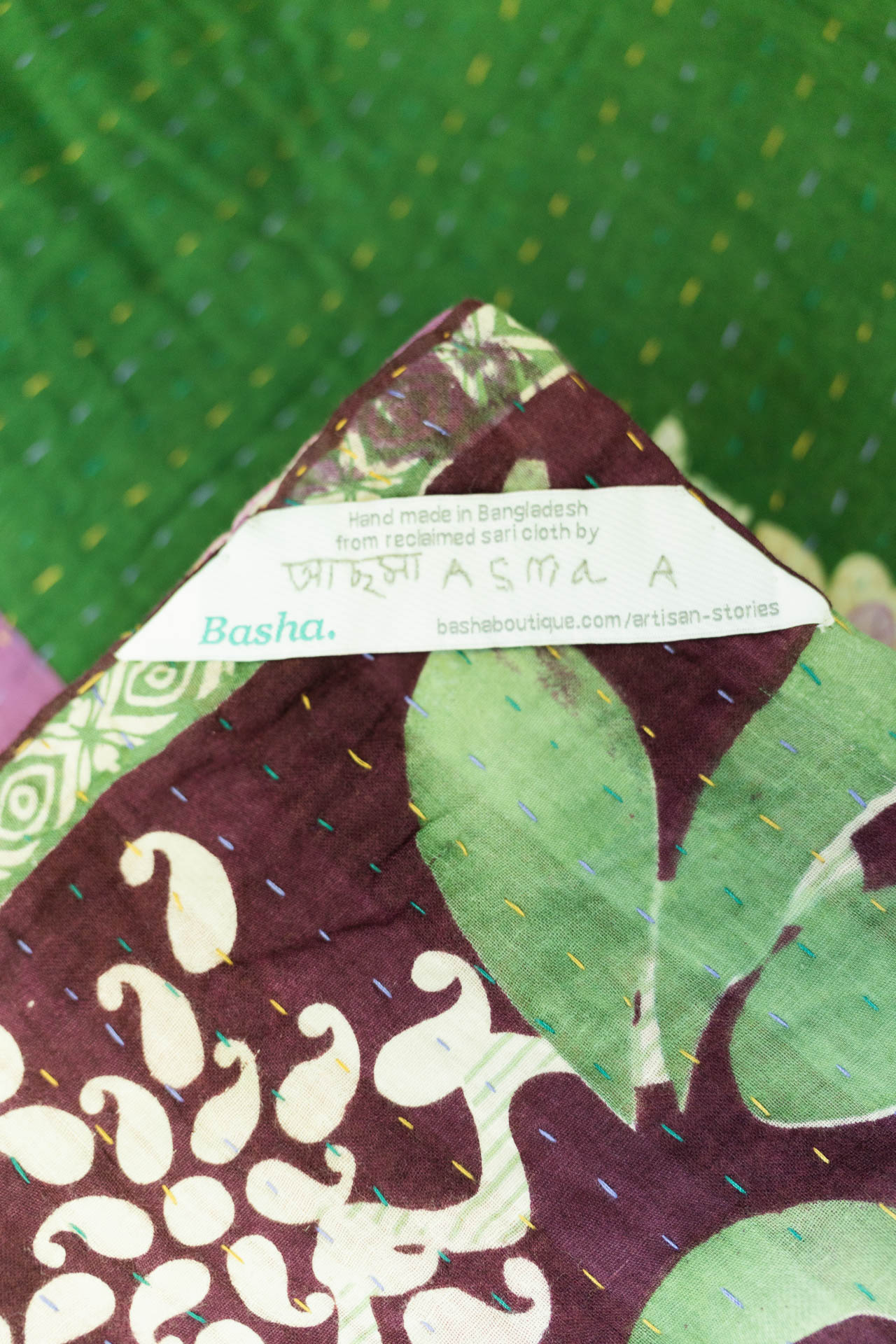 Radiant Kantha Throw