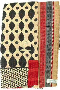 Kantha Throw Bed Quilt