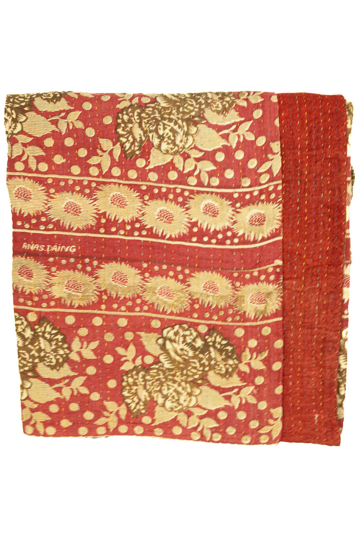 Kantha Large Throw Blanket