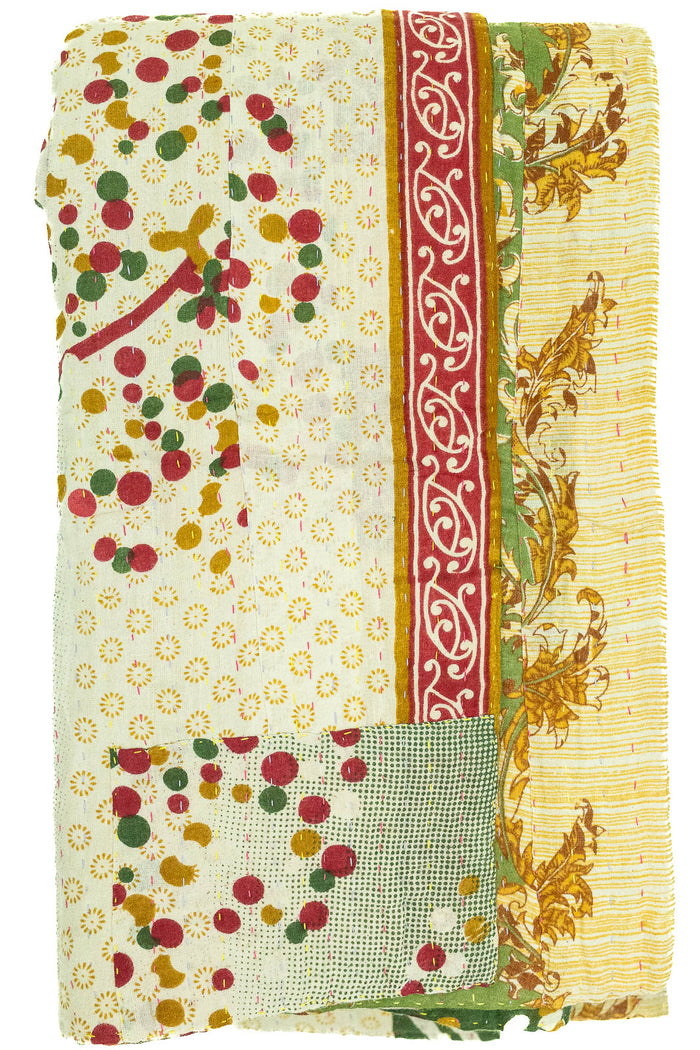 Kantha Throw Bed Quilt