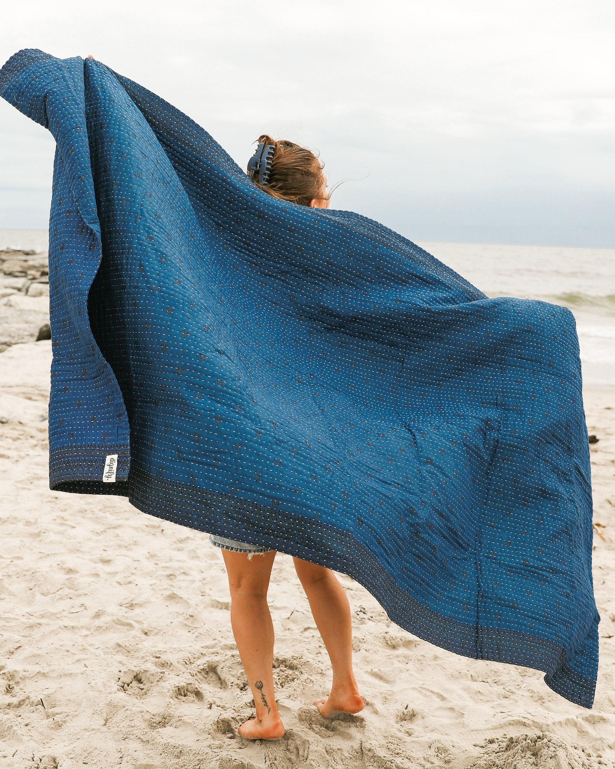 Indigo Kantha Throws (3 Sizes)