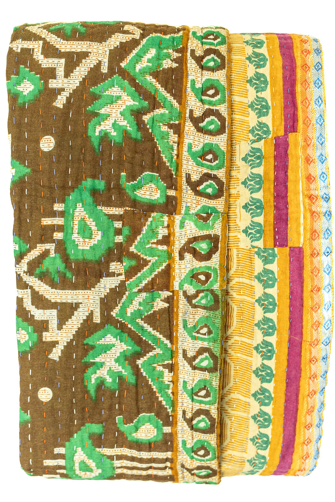 Kantha Throw Bed Quilt