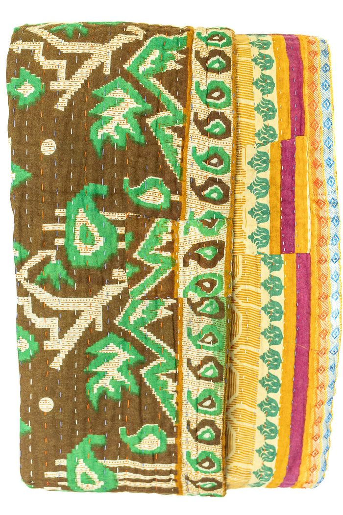 Kantha Throw Bed Quilt