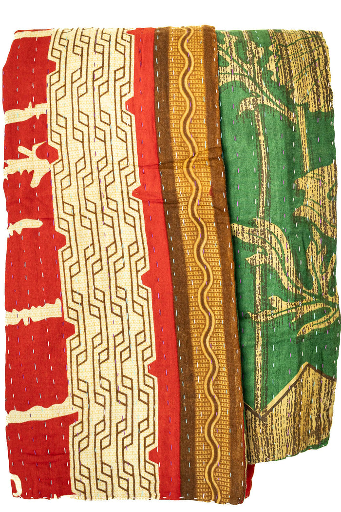 Kantha Throw Bed Quilt