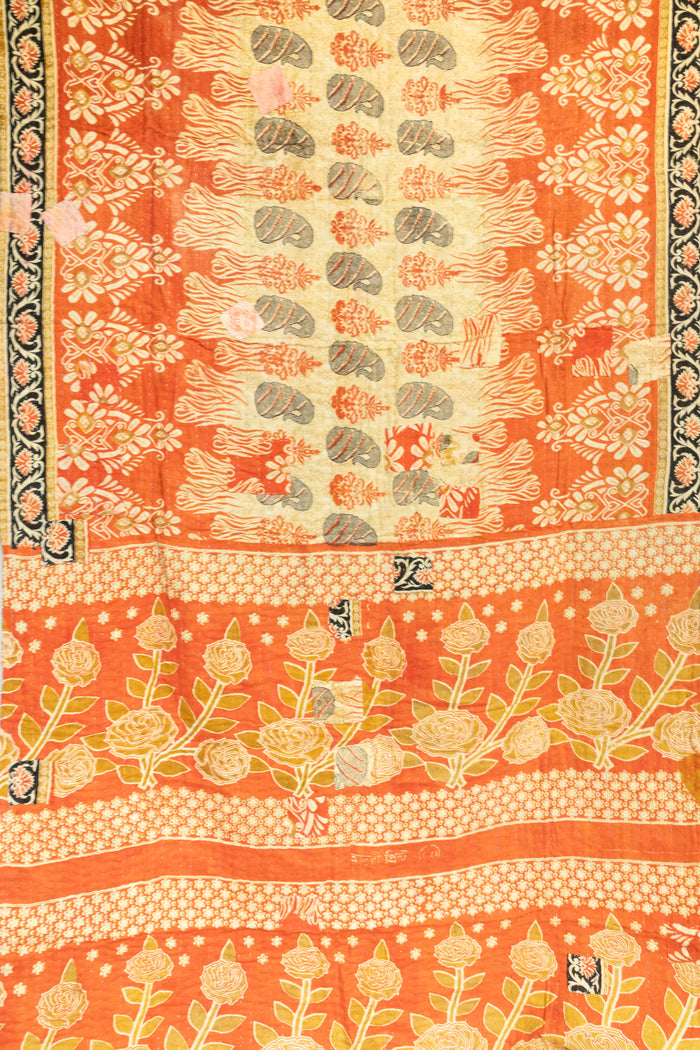 Abide Kantha Throw Blanket
