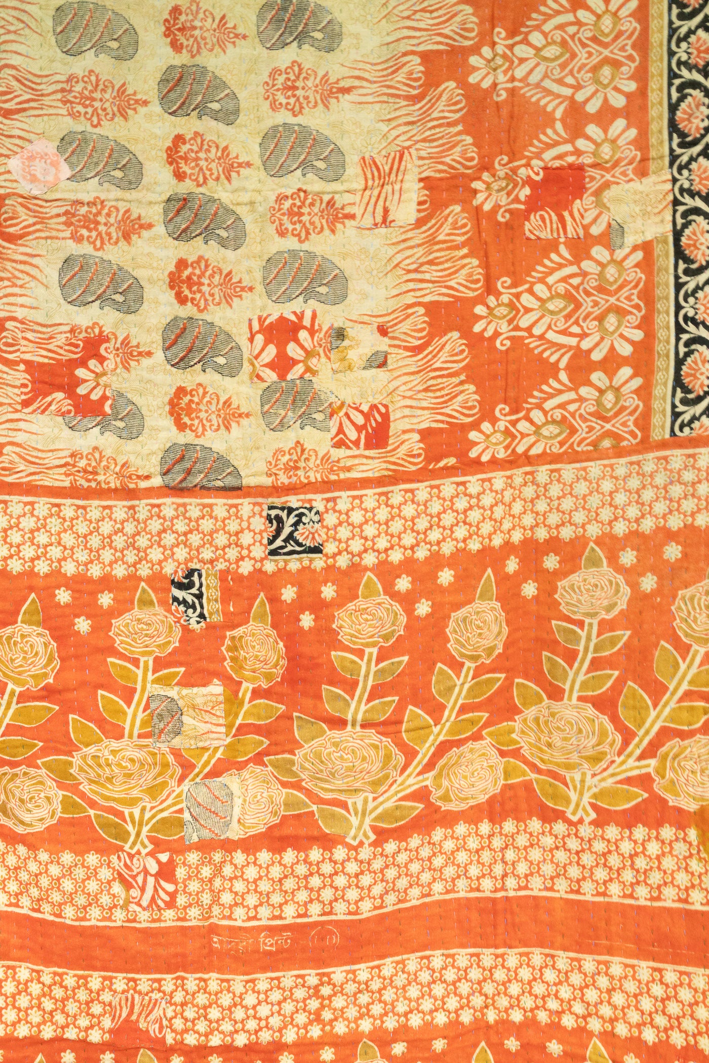 Abide Kantha Throw Blanket