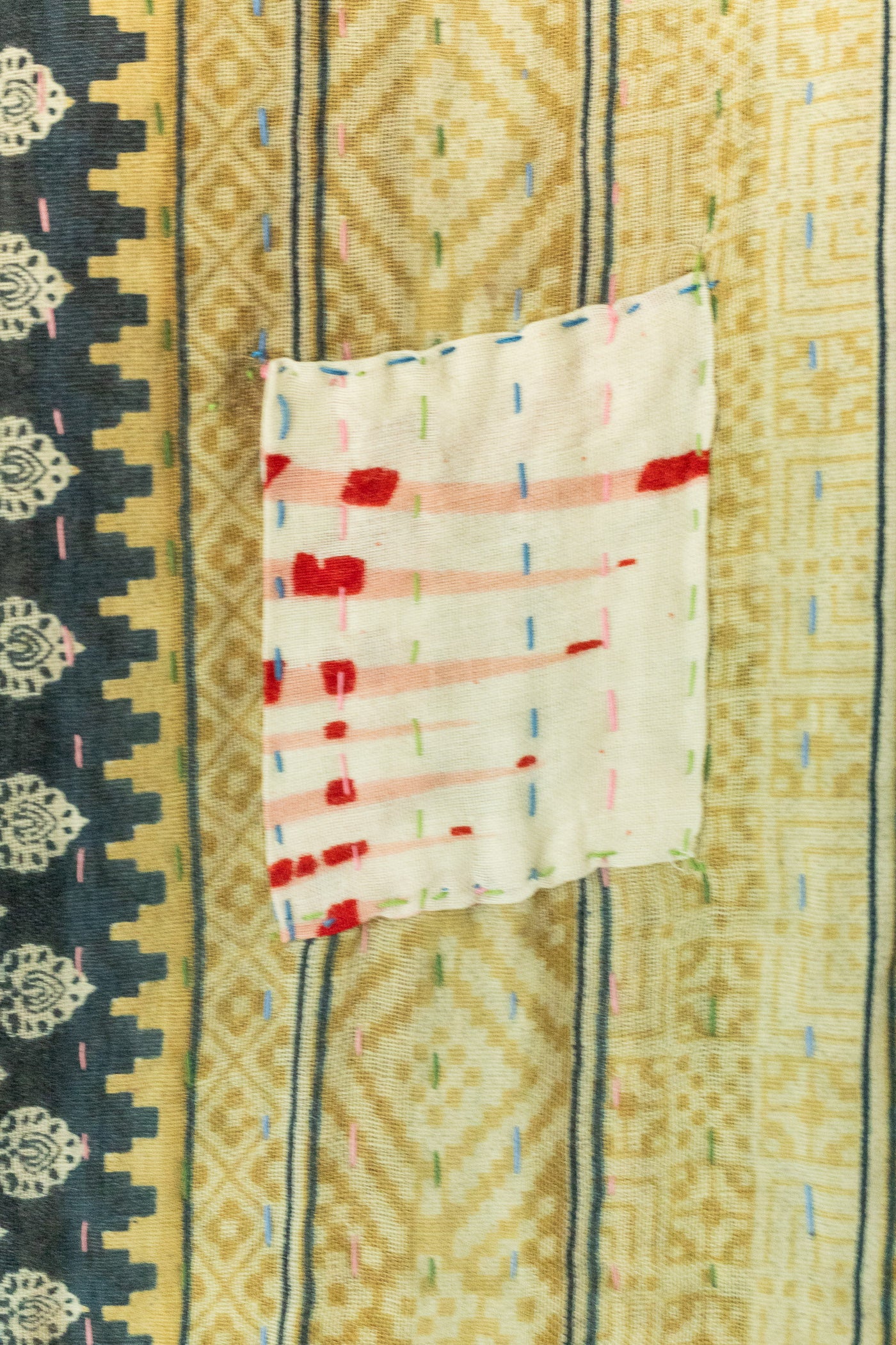 Abide Kantha Throw Blanket