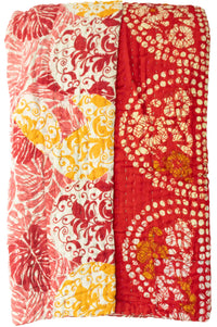 Kantha Large Throw Blanket