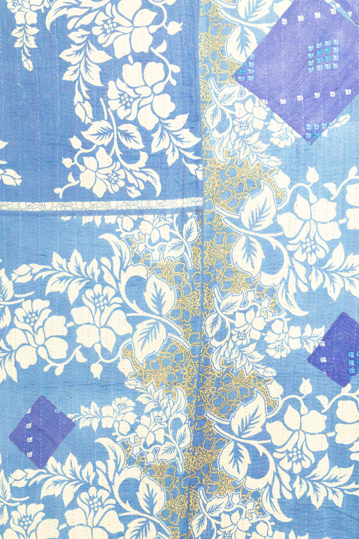 Abloom Large Kantha Throw Blanket