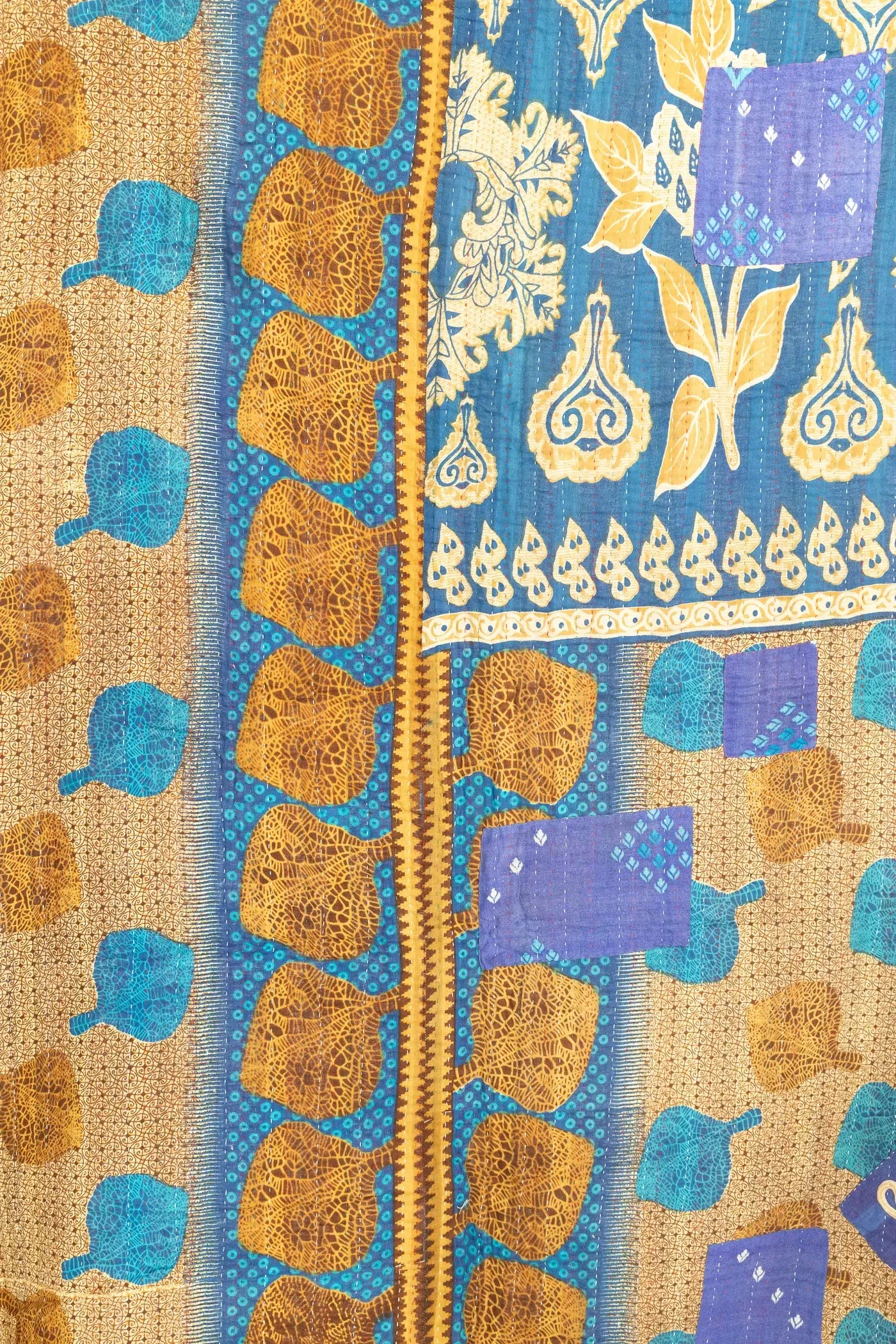Abloom Large Kantha Throw Blanket