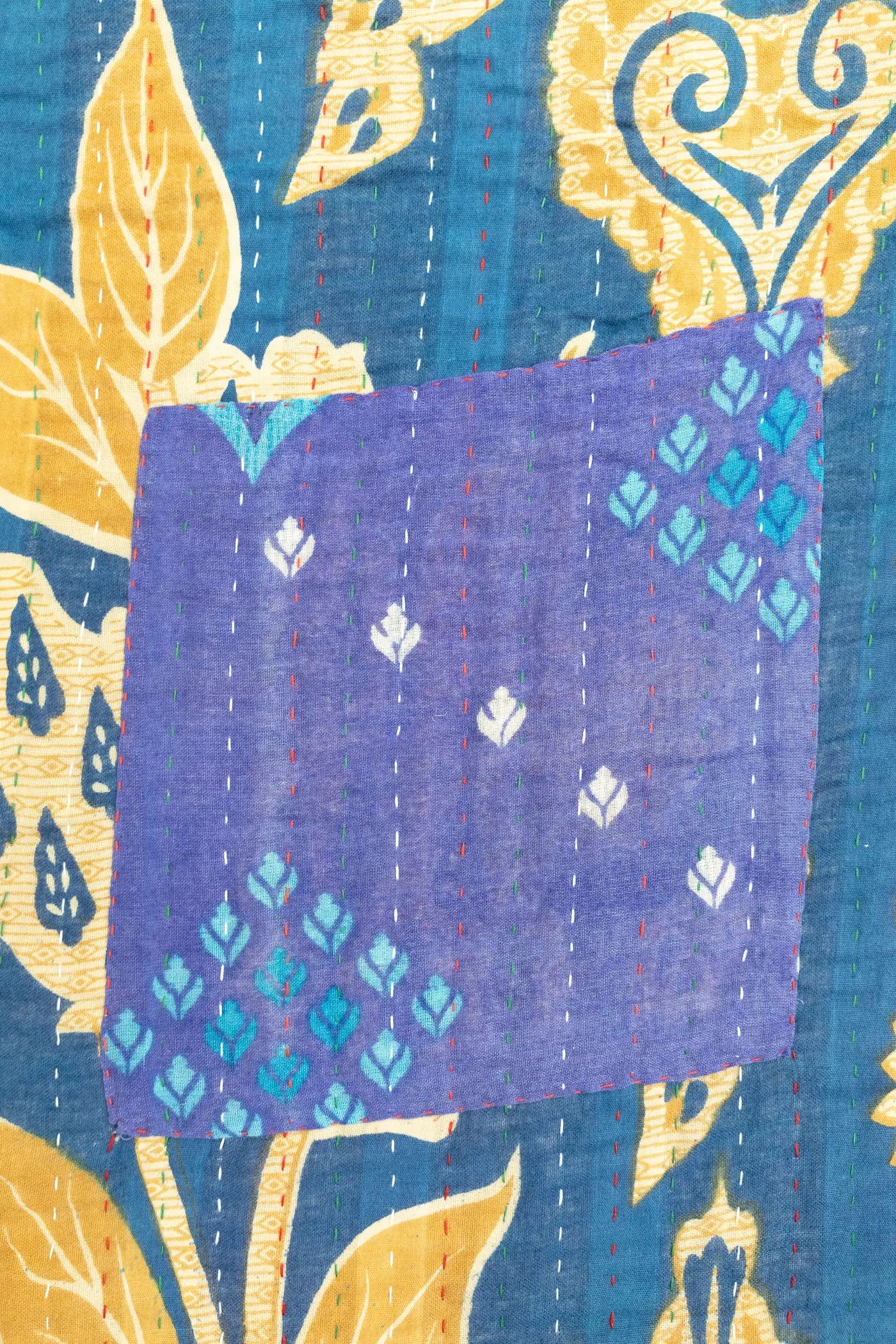 Abloom Large Kantha Throw Blanket