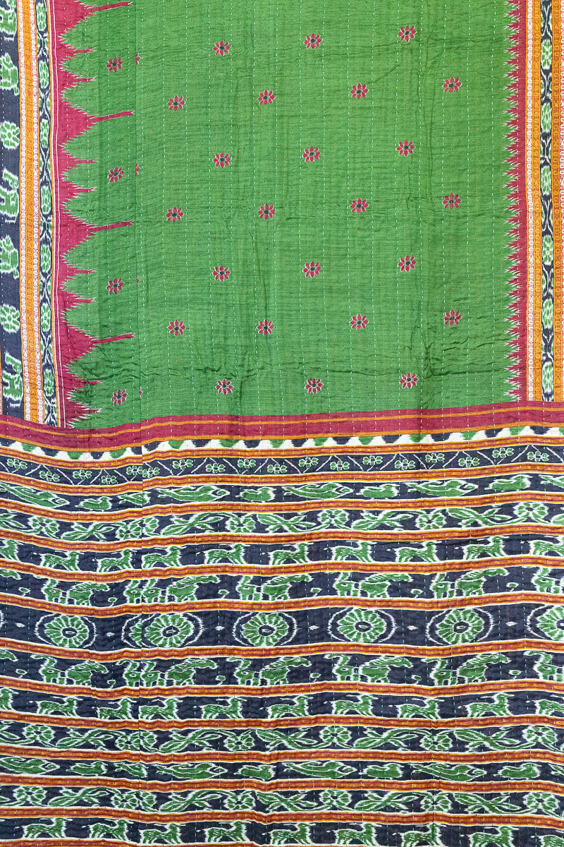 Abounding Silk Blend Kantha Throw