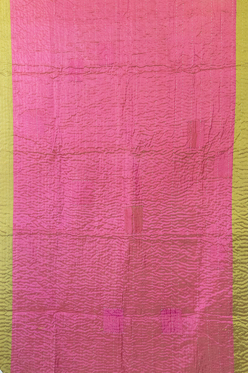 Abounding Silk Blend Kantha Throw