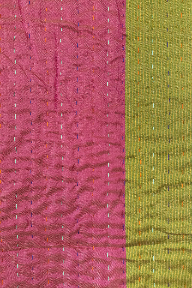 Abounding Silk Blend Kantha Throw