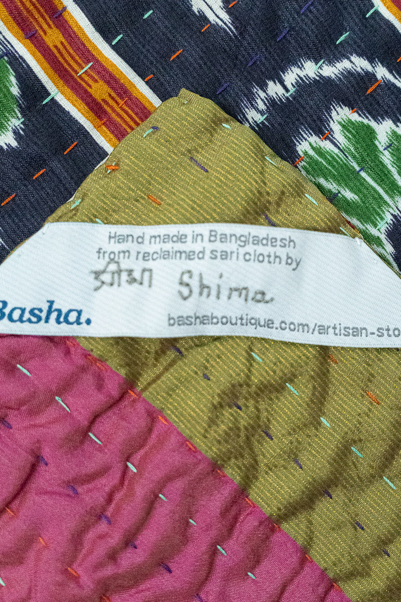 Abounding Silk Blend Kantha Throw