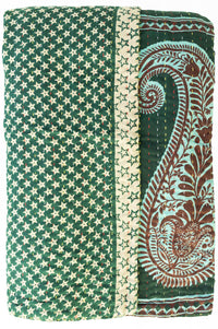 Kantha Throw Bed Quilt