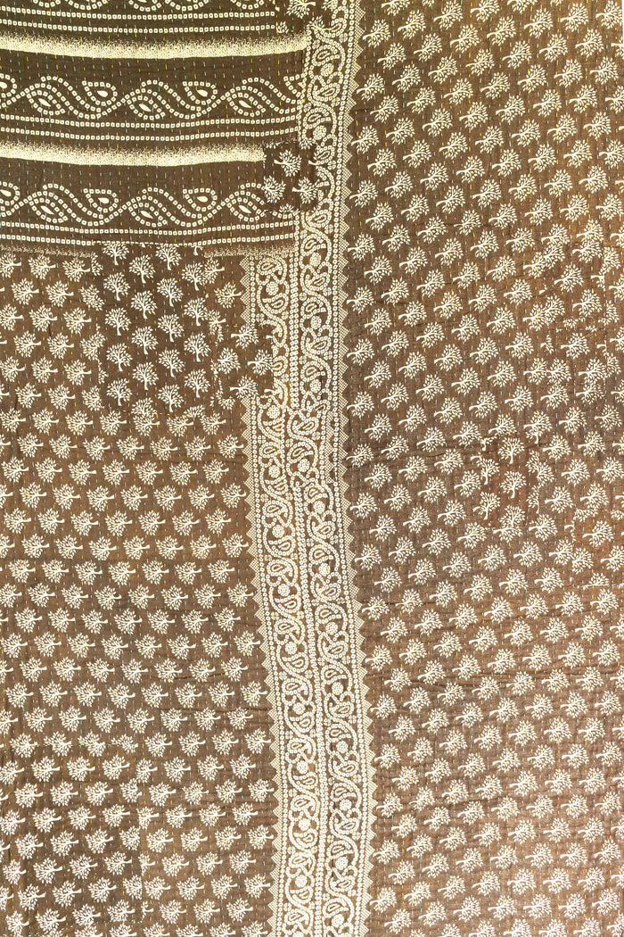 Acacia Large Kantha Throw Blanket