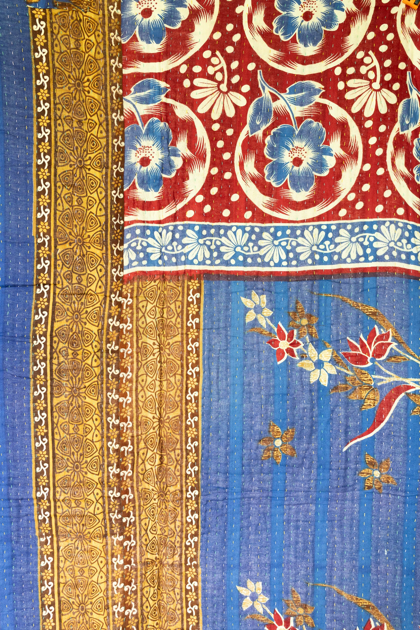 Acacia Large Kantha Throw Blanket