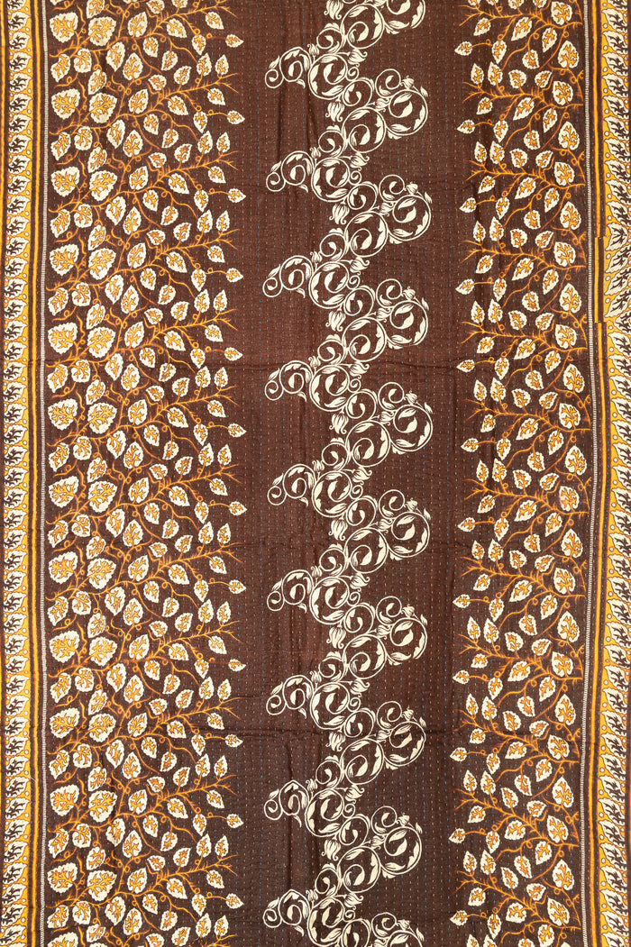 Kantha Throw Bed Quilt