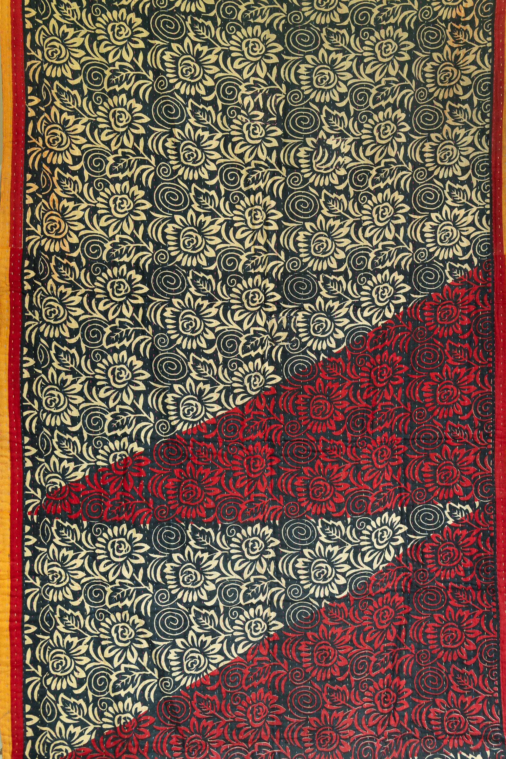 Kantha Throw Bed Quilt