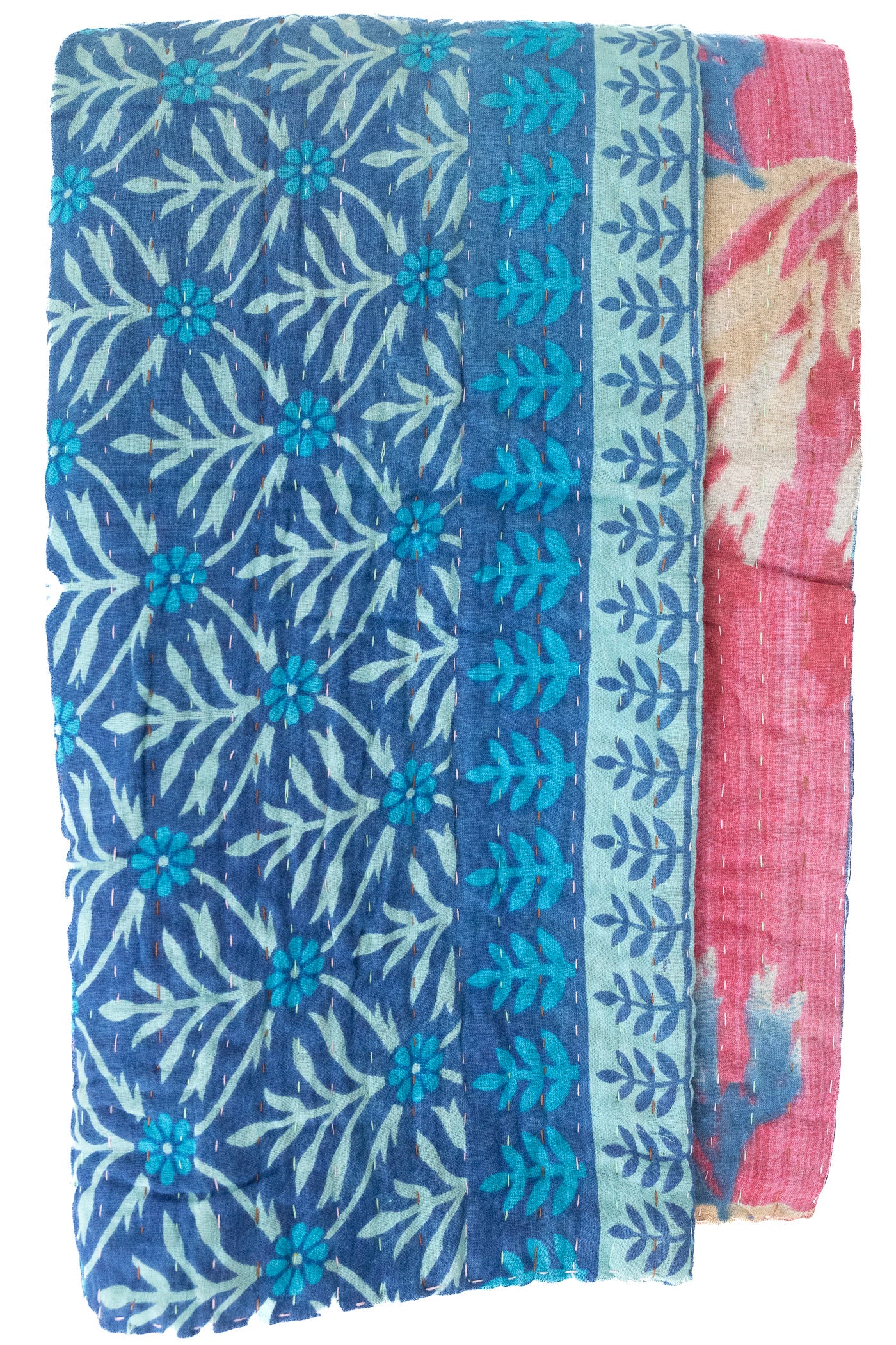 Adventure Kantha Throw Blanket