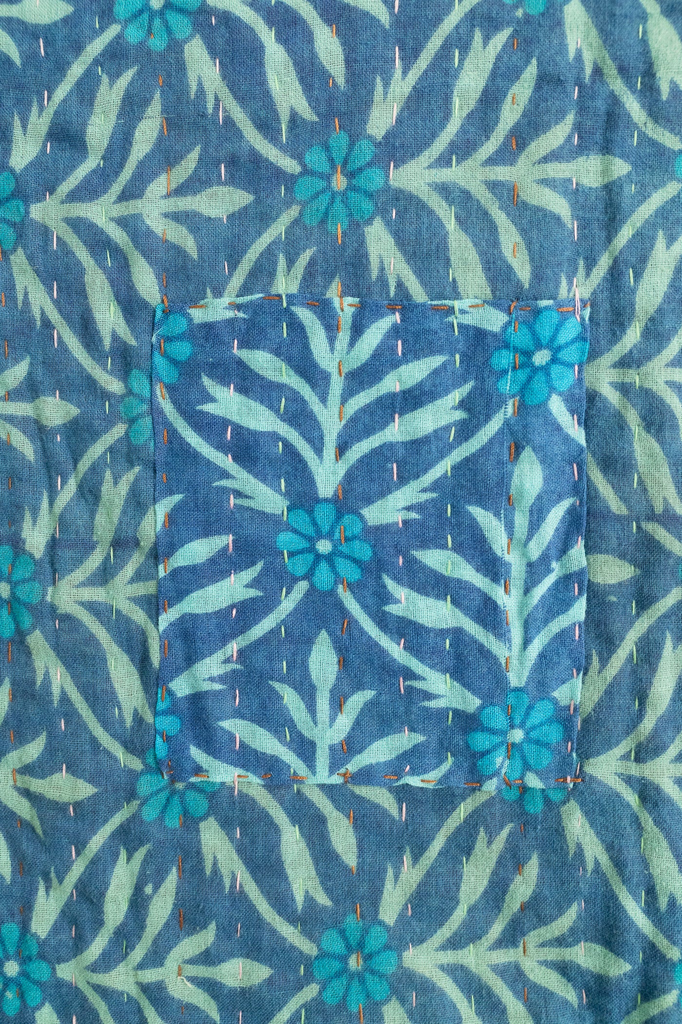 Adventure Kantha Throw Blanket