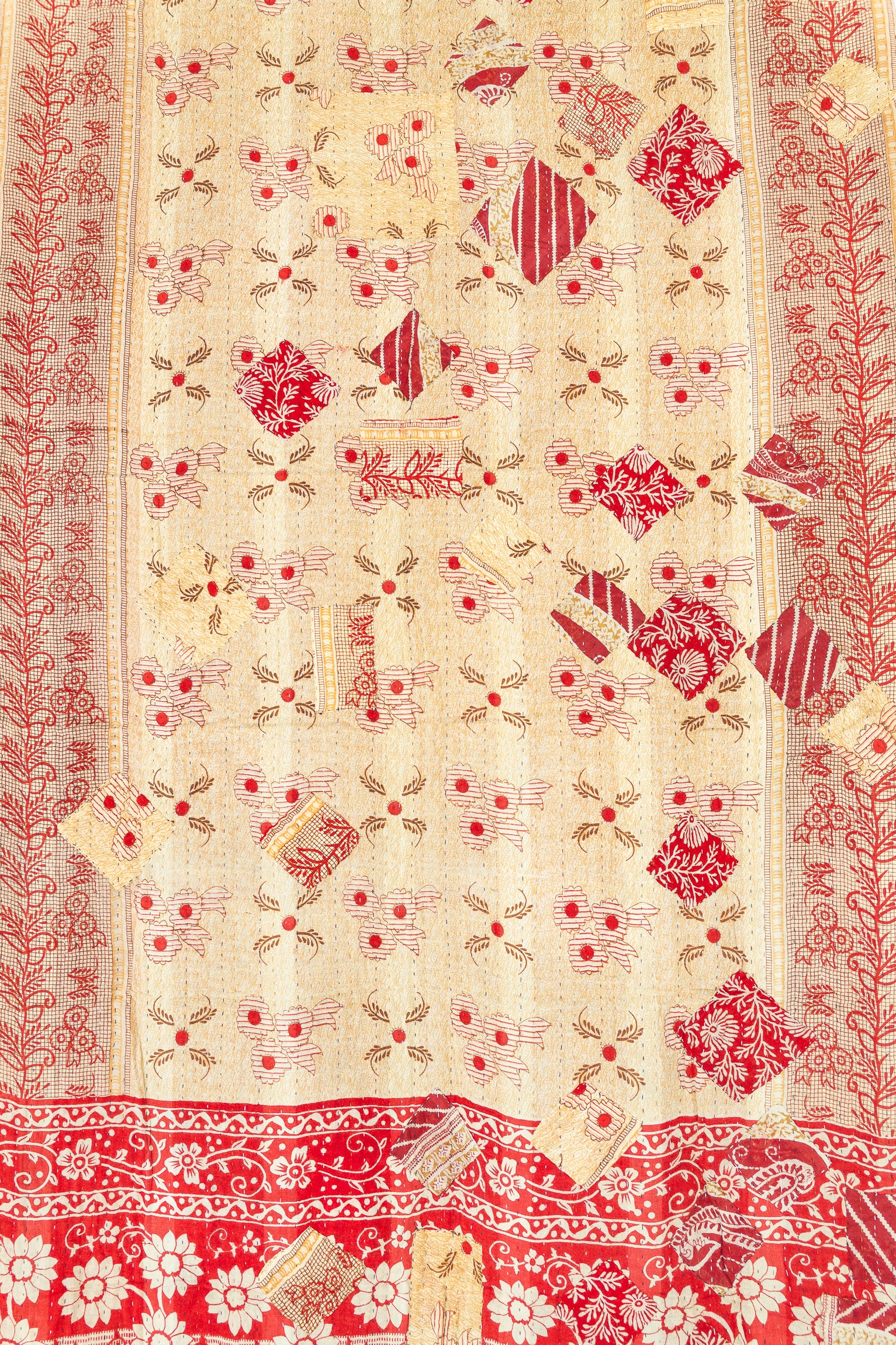 Kantha Throw Bed Quilt