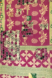 Kantha Throw Bed Quilt