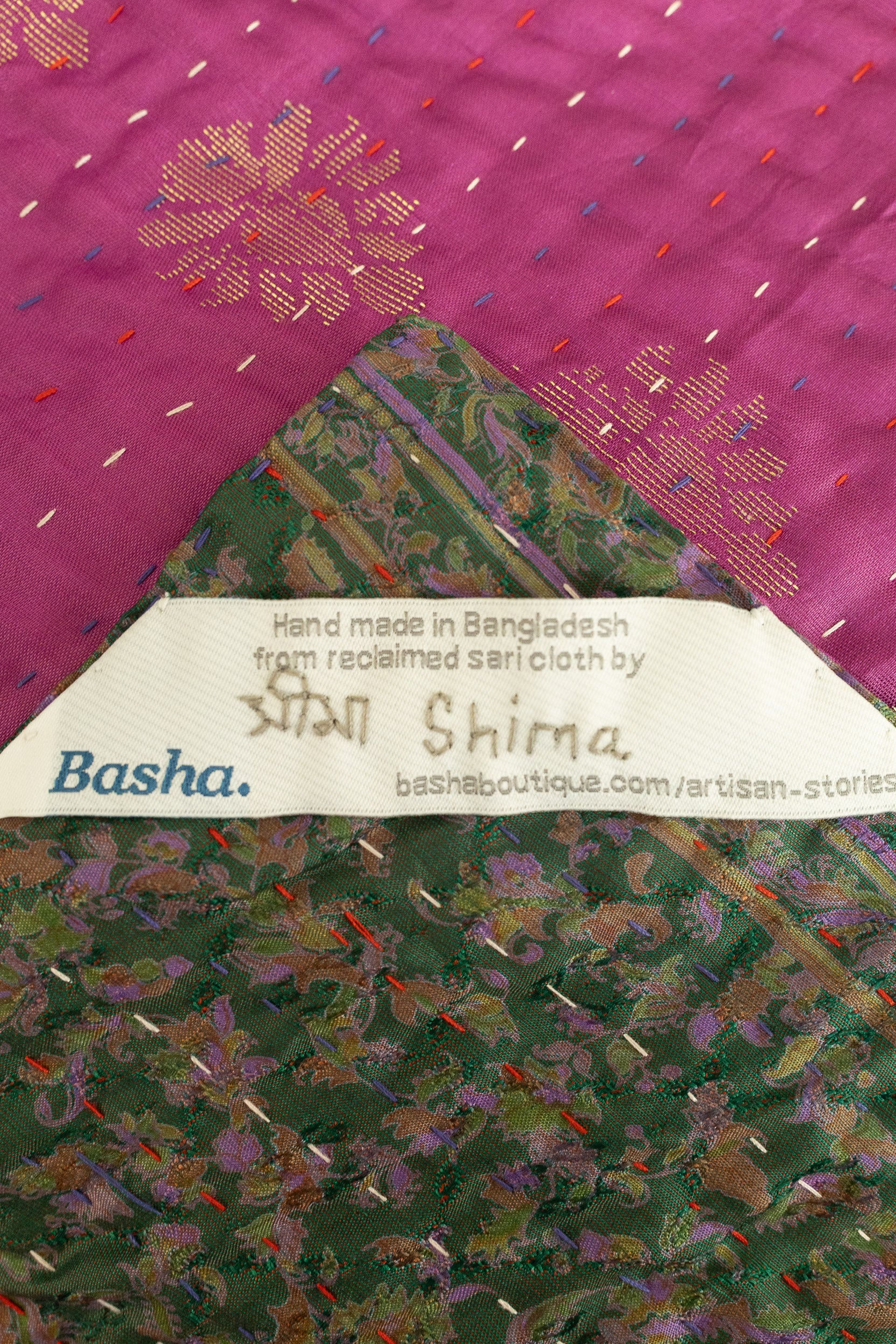 Air Silk Blend Kantha Throw