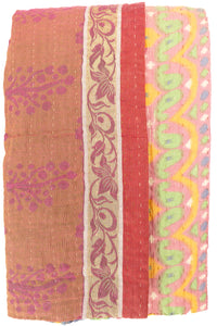 Kantha Silk Throw Blanket