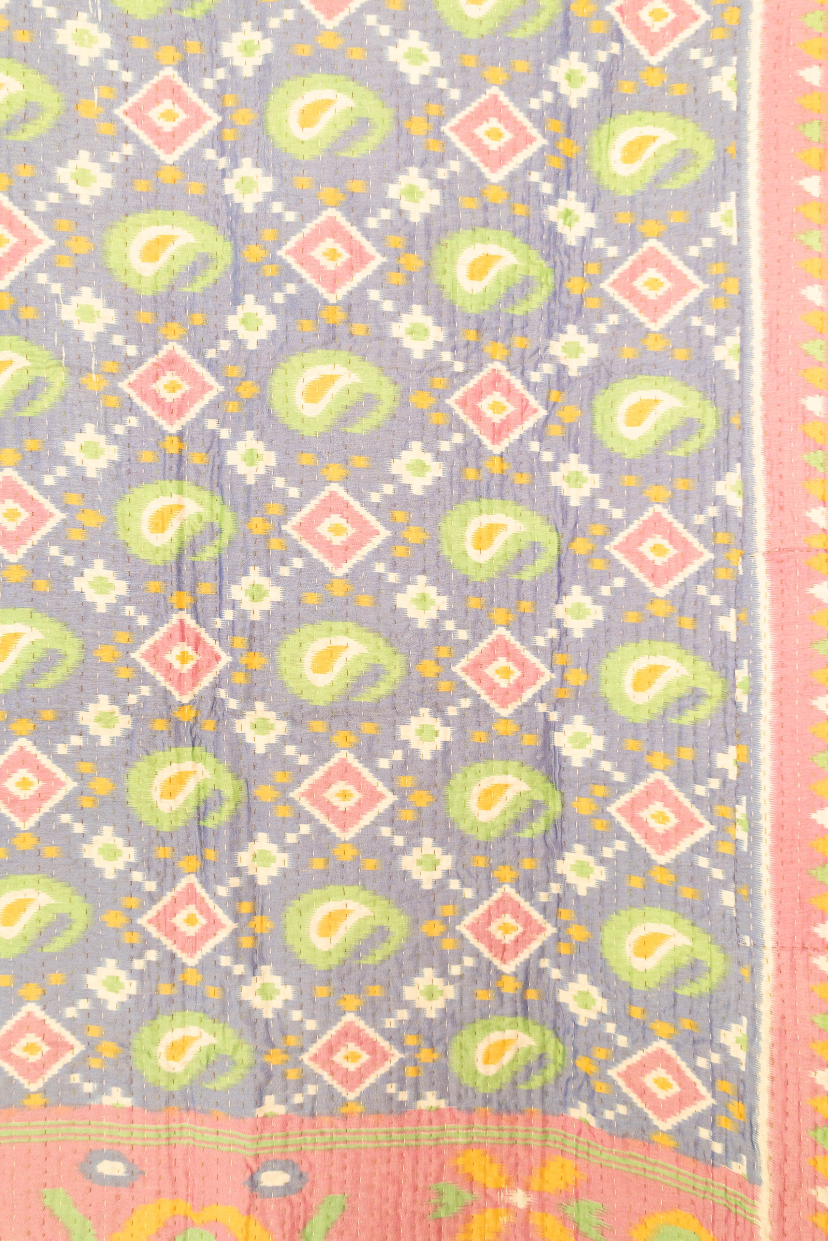 Ample Silk Blend Kantha Throw