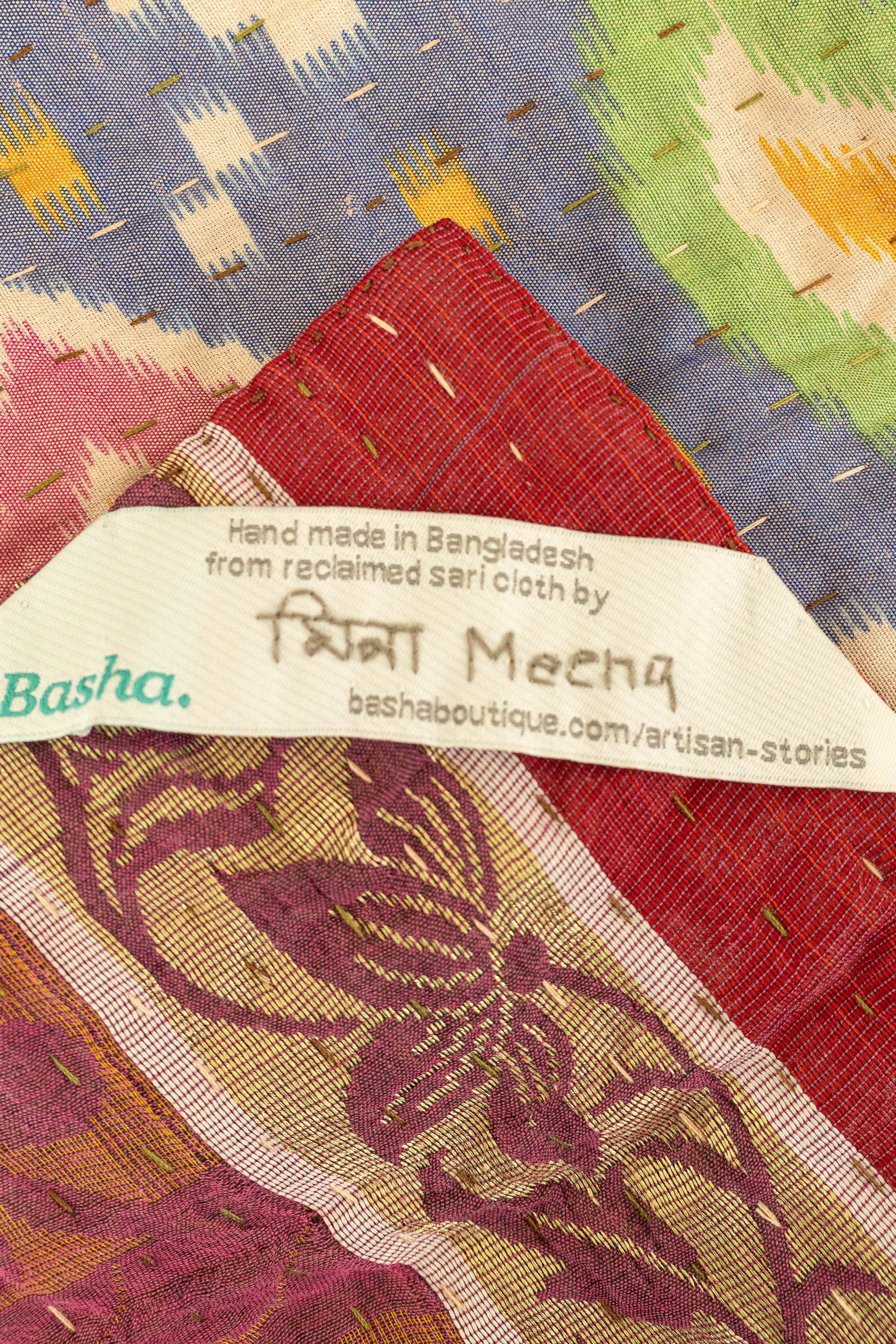 Ample Silk Blend Kantha Throw