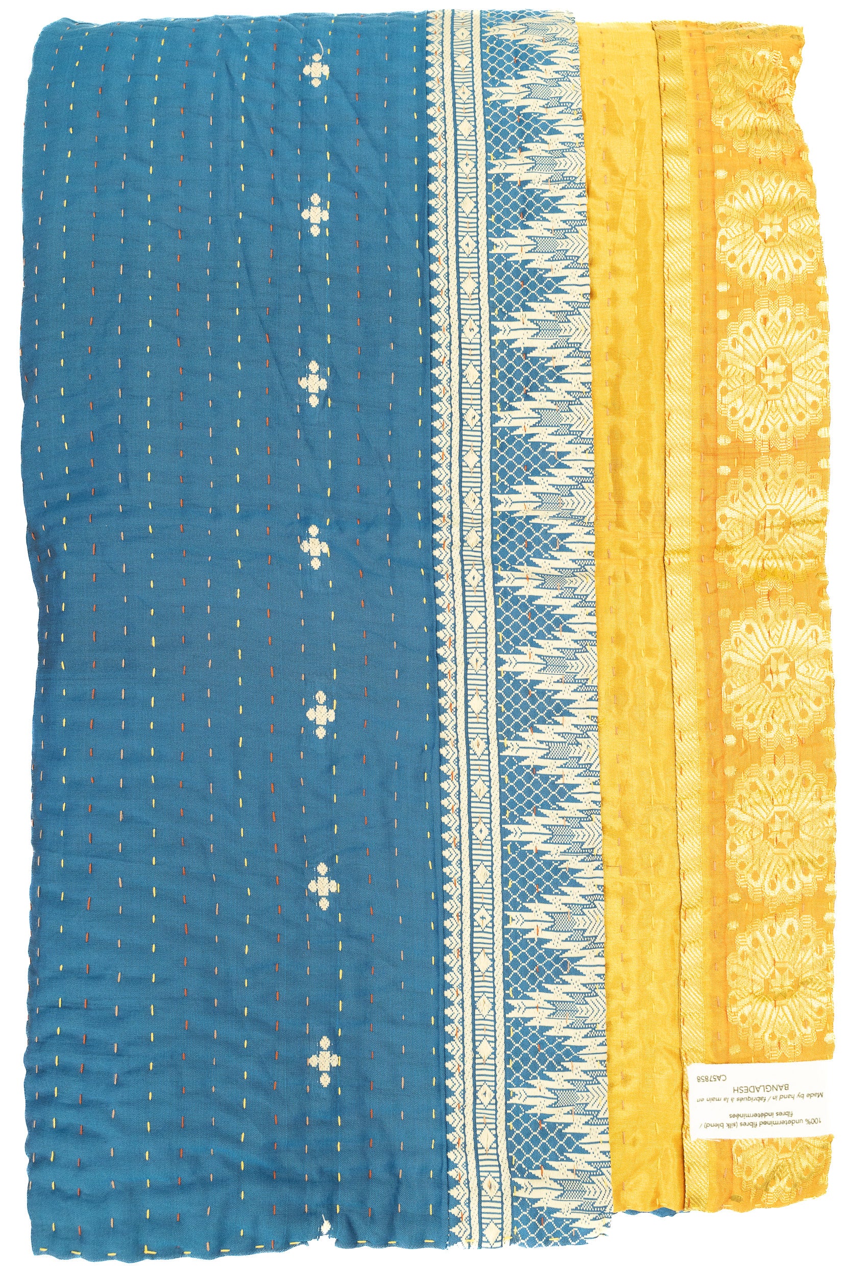 Kantha Silk Throw Blanket
