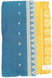 Kantha Silk Throw Blanket